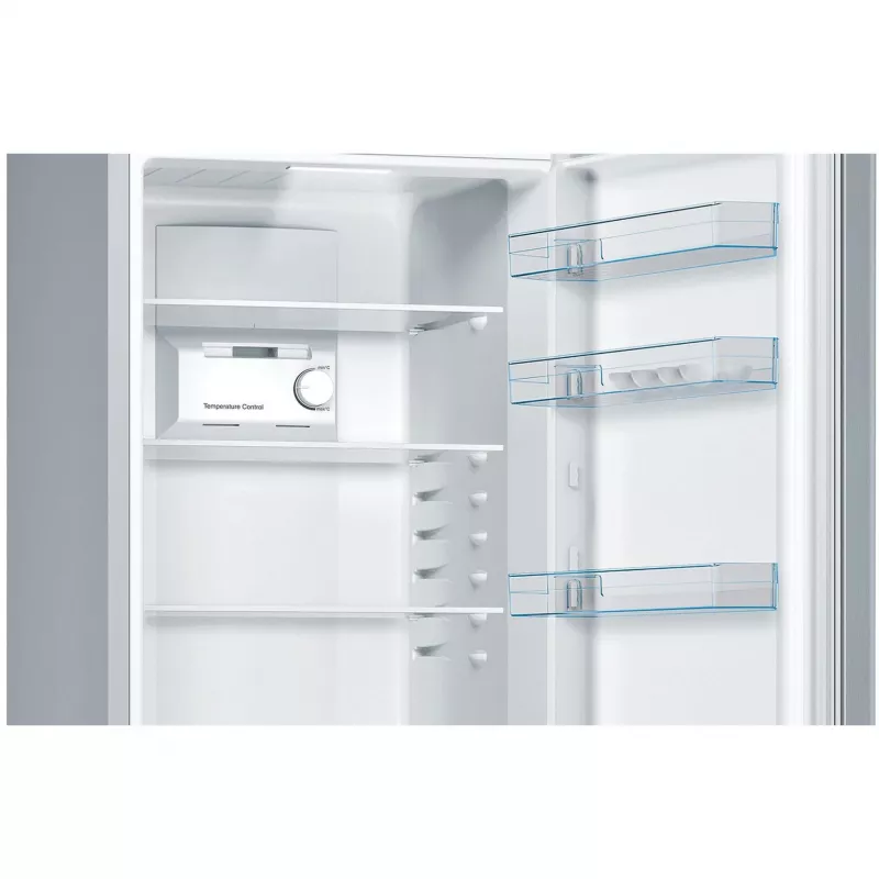 Bosch KGN36NLEA Serie 2 Šaldytuvas-Šaldiklis, Nerūdijančio plieno išvaizda, 308 L bendras naudingas tūris, Energijos klasė E