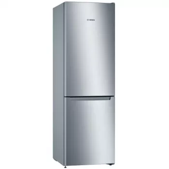Bosch KGN36NLEA Serie 2 Šaldytuvas-Šaldiklis, Nerūdijančio plieno išvaizda, 308 L bendras naudingas tūris, Energijos klasė E