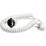 Bachmann Coiled Power Cable H05VV-F 3G1.5mm² 0,5m White CEE7/7