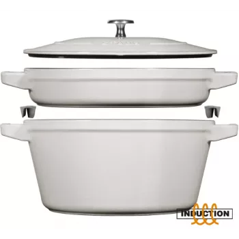 Staub La Cocotte apvalus ketaus troškinimo indas 24 cm 3,8 L juodas