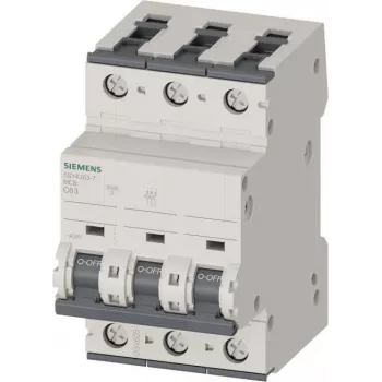 Siemens SENTRON 5SY4363-7 Miniatiūrinis grandinės pertraukiklis MCB 3-polių C 63A 10kA