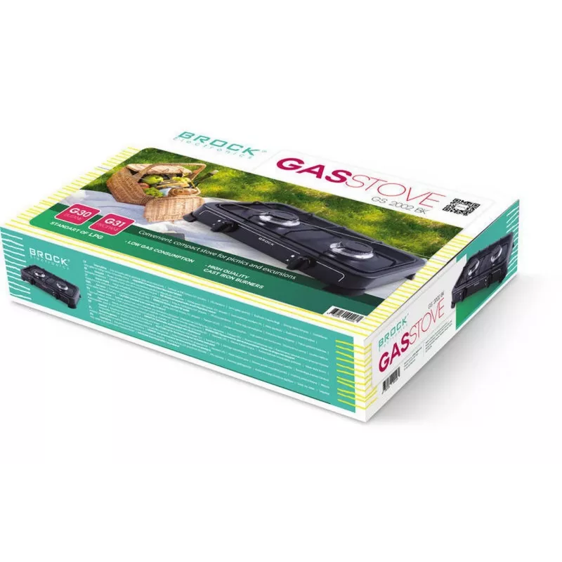 Brock GS 2002 BK nešiojama dujinė viryklė – juoda