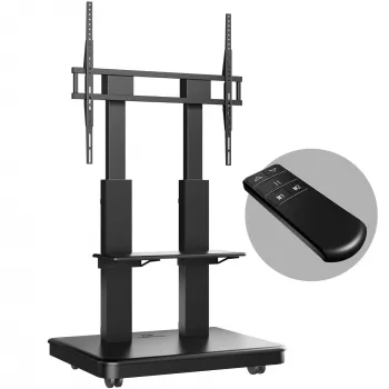 ONKRON TS2811E-B Mobilus televizoriaus stovas 50–120 colių ekranams, juodas
