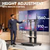 ONKRON TS2811E-B Mobilus televizoriaus stovas 50–120 colių ekranams, juodas