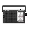 ELTRA Radio IZA-5 Black nešiojamas FM radijo imtuvas su AM LW juostomis, AUX įvestimi, baterijos / tinklo maitinimu