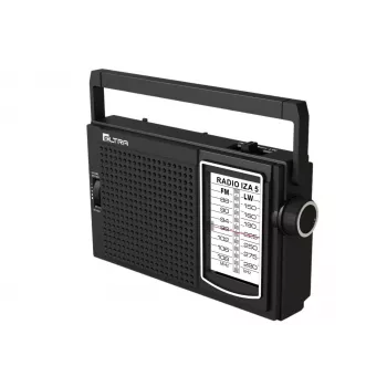 ELTRA Radio IZA-5 Black nešiojamas FM radijo imtuvas su AM LW juostomis, AUX įvestimi, baterijos / tinklo maitinimu