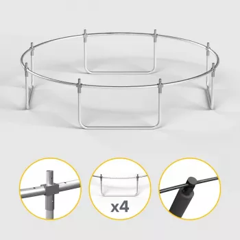 REBEL Active Trampoline PRO 8ft/244cm su apsauginiu tinklu ir kopėčiomis