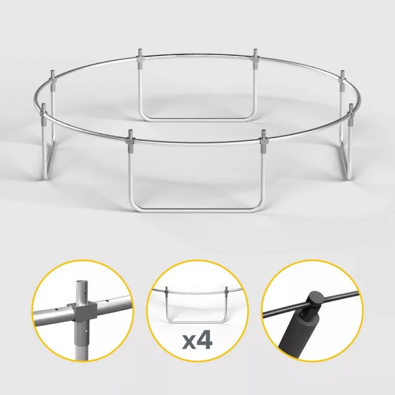 REBEL Active Trampoline PRO 8ft/244cm su apsauginiu tinklu ir kopėčiomis