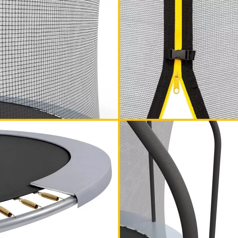 REBEL Active Trampoline PRO 8ft/244cm su apsauginiu tinklu ir kopėčiomis
