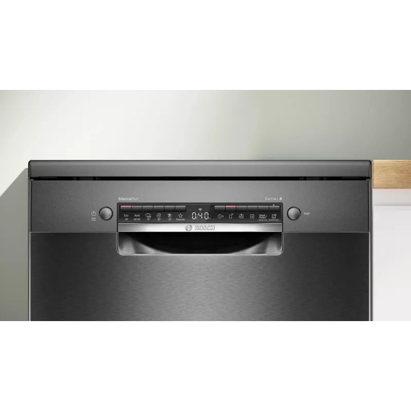 Bosch SMS4ENC06E Laisvai pastatoma indaplovė, 13 komplektų, 44 dB, Silver Inox