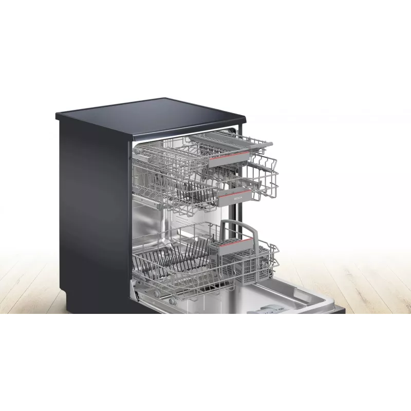 Bosch SMS4ENC06E Laisvai pastatoma indaplovė, 13 komplektų, 44 dB, Silver Inox