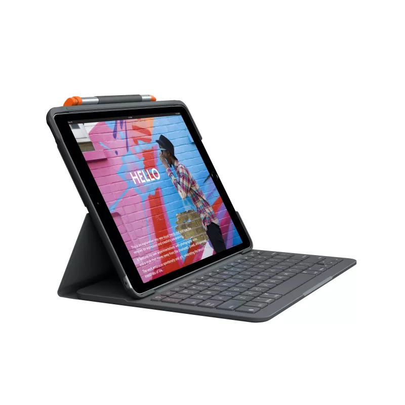 Logitech Slim Folio klaviatūros dėklas iPad 10,2 colių (7, 8, 9 kartos) - Graphite - QWERTY UK English