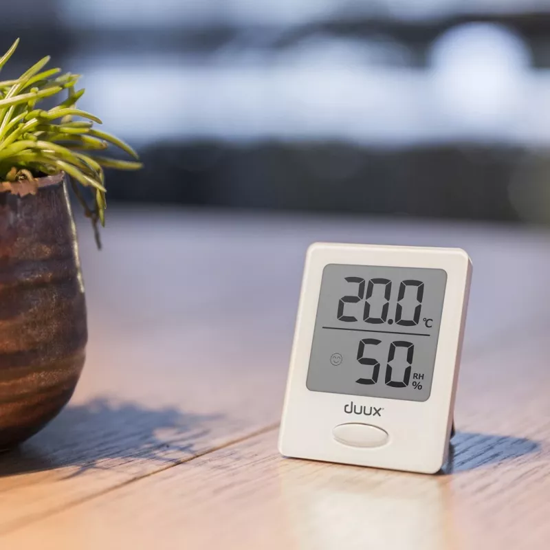 Duux Sense Drėgmės ir temperatūros matuoklis Baltas LCD ekranas