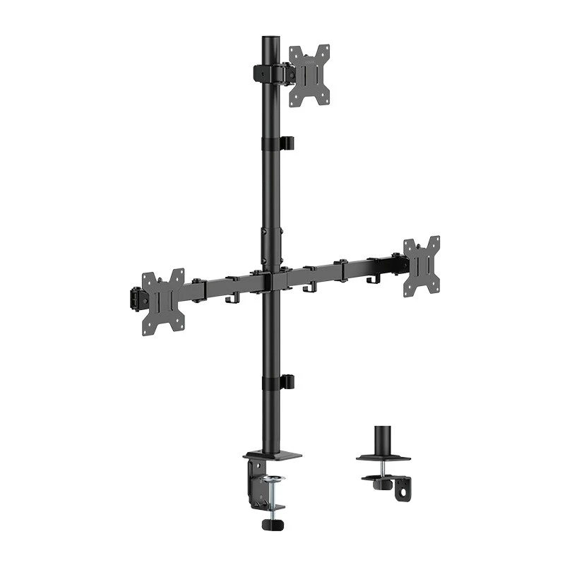 LOGILINK Trigubas monitorių laikiklis 17-27 colių ekranams, 10 kg rankai, juodas
