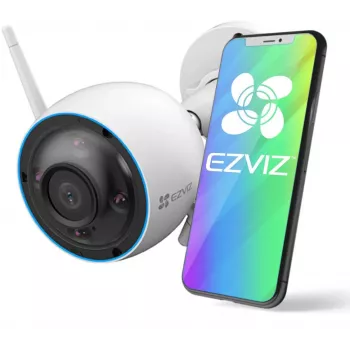 EZVIZ H3 3K 5MP lauko IP kulkinė kamera su naktiniu matymu, Wi-Fi, balta