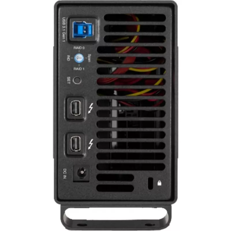 OWC Mercury Elite Pro Dual – Išorinis RAID korpusas, 2 lizdai, 2.5/3.5 colio, SATA I/II/III, USB 3.1 Gen 1 ir eSATA, aliuminis, juodas