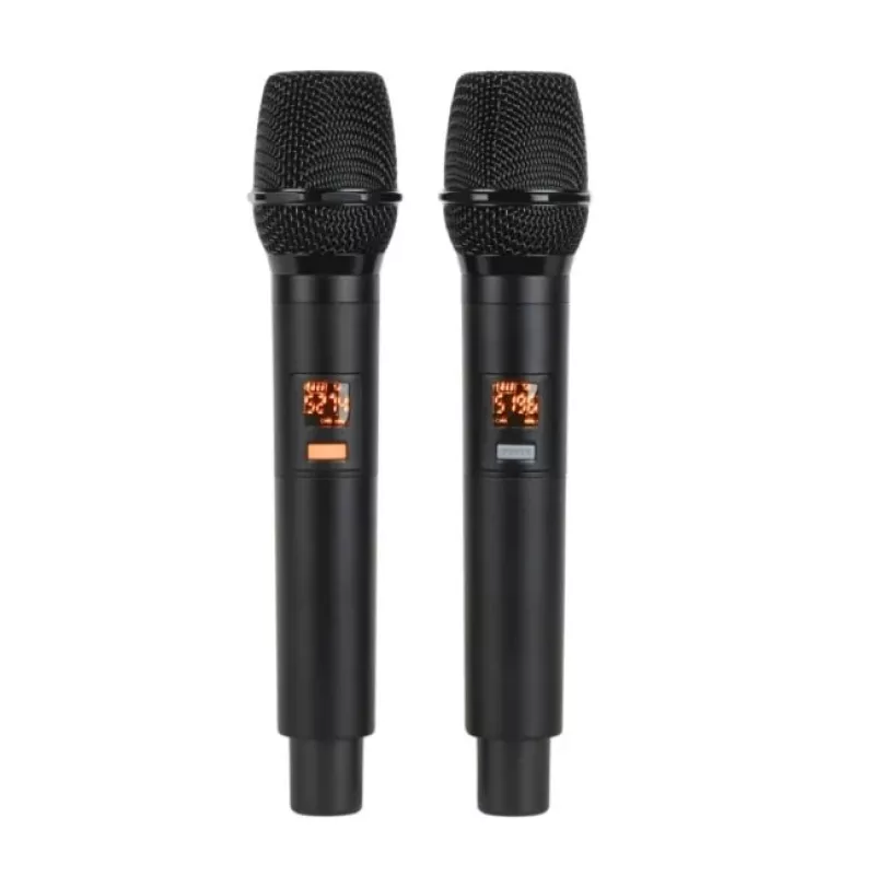 V-TONE BQ12 GO MP3 aktyvus 8 colių baterijomis maitinamas garsiakalbis su belaidžiu mikrofonu ir nuotolinio valdymo pultu, juodas