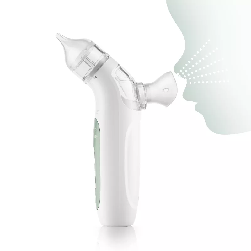Momcozy BN007 BreezyClear 2-in-1 druskos purškiklis ir siurblys – elektrinis nosies aspiratorius