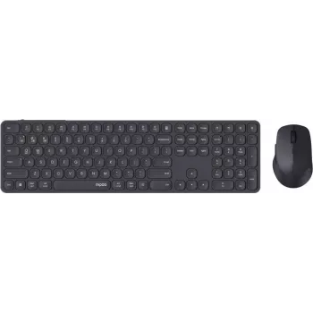 Rapoo E9810M belaidis kelių režimų stalinis rinkinys, QWERTZ, tamsiai pilka