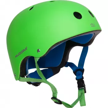 HUDORA Skater Helmet Green 51-55 cm su LED šviesa