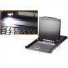 ATEN CL1308N LCD KVM Console su 8 prievadų KVM jungikliu - 19 inch LCD, PS/2 ir USB, VGA, 1280x1024, juoda, 1U montuojama į stelažą