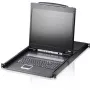 ATEN CL1308N LCD KVM Console su 8 prievadų KVM jungikliu - 19 inch LCD, PS/2 ir USB, VGA, 1280x1024, juoda, 1U montuojama į stelažą