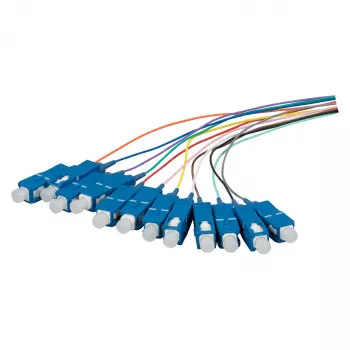 EFB Elektronik Fiber Pigtail SC/APC 9/125µm G.657A2 12-Color Set 2m