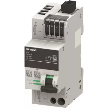 Siemens elektroninis grandinės apsaugos įtaisas 2TE ECPD 1+N RCD Type F 30mA 16A