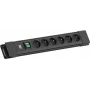 Bachmann CONNECTUS 6xUTE ilginimo lizdas su jungikliu 2,0 m CEE7/7 juodas (BM005935)