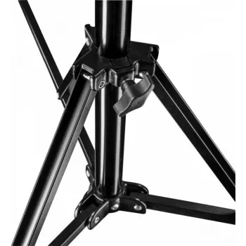 Walimex Pro GN-806 215cm Light Stand - Sulankstomas kompaktiškas aliumininis stovas, aukštis 57-215 cm, keliamoji galia 5 kg, skirtas fotografijos studijai, mobiliam vaizdo įrašymui, blykstei, softbox, ring light, su krepšiu ir adapteriu, juodas (1021424)
