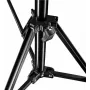 Walimex Pro GN-806 215cm Light Stand - Sulankstomas kompaktiškas aliumininis stovas, aukštis 57-215 cm, keliamoji galia 5 kg, skirtas fotografijos studijai, mobiliam vaizdo įrašymui, blykstei, softbox, ring light, su krepšiu ir adapteriu, juodas (1021424)