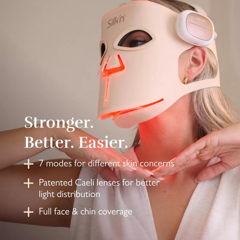 Silk'n LED Face Mask Pro FLMP1PE1001 – LED veido kaukė nuo senėjimo ir spuogų