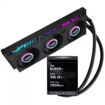 ASUS ROG Strix LC IV 360 ARGB LCD vandens aušintuvas, 360 mm, juodas