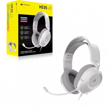Corsair HS35 v3 laidinės žaidimų ausinės baltos
