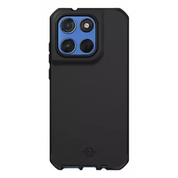 Mobilis Spectrum R dėklas, skirtas Motorola Moto G67, vientisai juodas, matinis, minkštas