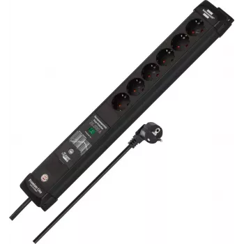 Brennenstuhl Connect Premium-Line WiFi Surge Protected Power Strip 6 Outlets 3m Black