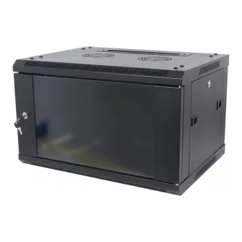 ALLNET SMA-Series 19 colių sieninis stovas 9U 450mm gylio juodas (plokščios pakuotės)
