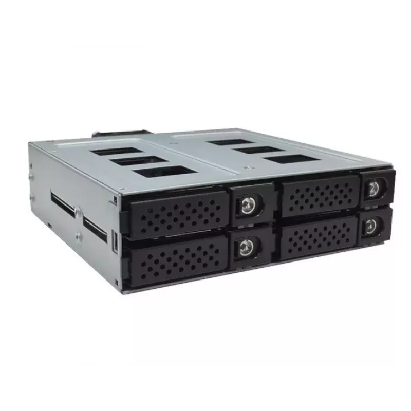 Jou Jye JJ-N-49SS-T 12G 4-Bay 2,5 inch SATA/SAS Hot-Swap Mobile Rack for 5,25 inch Bay - Black