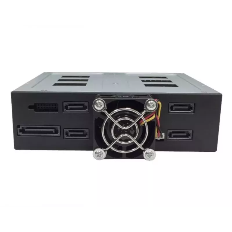 Jou Jye JJ-N-49SS-T 12G 4-Bay 2,5 inch SATA/SAS Hot-Swap Mobile Rack for 5,25 inch Bay - Black