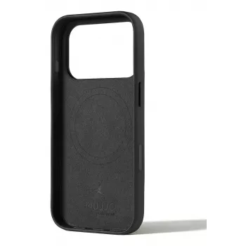 Mujjo Wallet Leather Case for iPhone 17 Pro with MagSafe (Black)