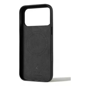 Mujjo Wallet Leather Case, iPhone 17 Pro Max, MagSafe, juoda