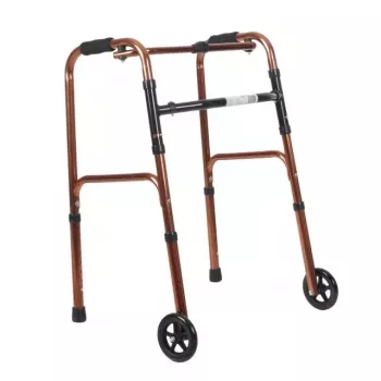 REHA FUND Balkonik RF-131 Rekurentinis ėjimo rėmas – lengvas aliuminis, sulankstomas, reguliuojamas aukštis 78–96 cm, maks. vartotojo svoris 100 kg, sidabrinis/pilka