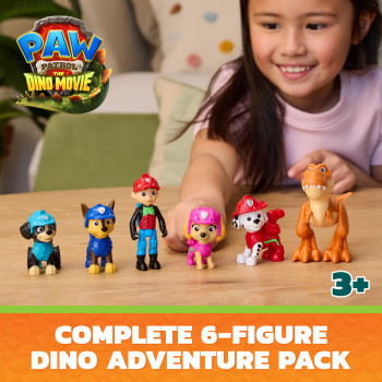 SPINMASTER Paw Patrol: The Dino Movie - Dino Adventure Figure Gift Set, 6 vnt. rinkinys