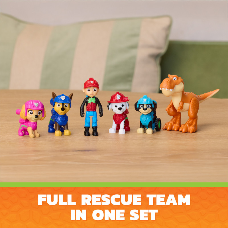 SPINMASTER Paw Patrol: Dino filmas – dovanų rinkinys su 6 Dino nuotykių figūrėlėmis