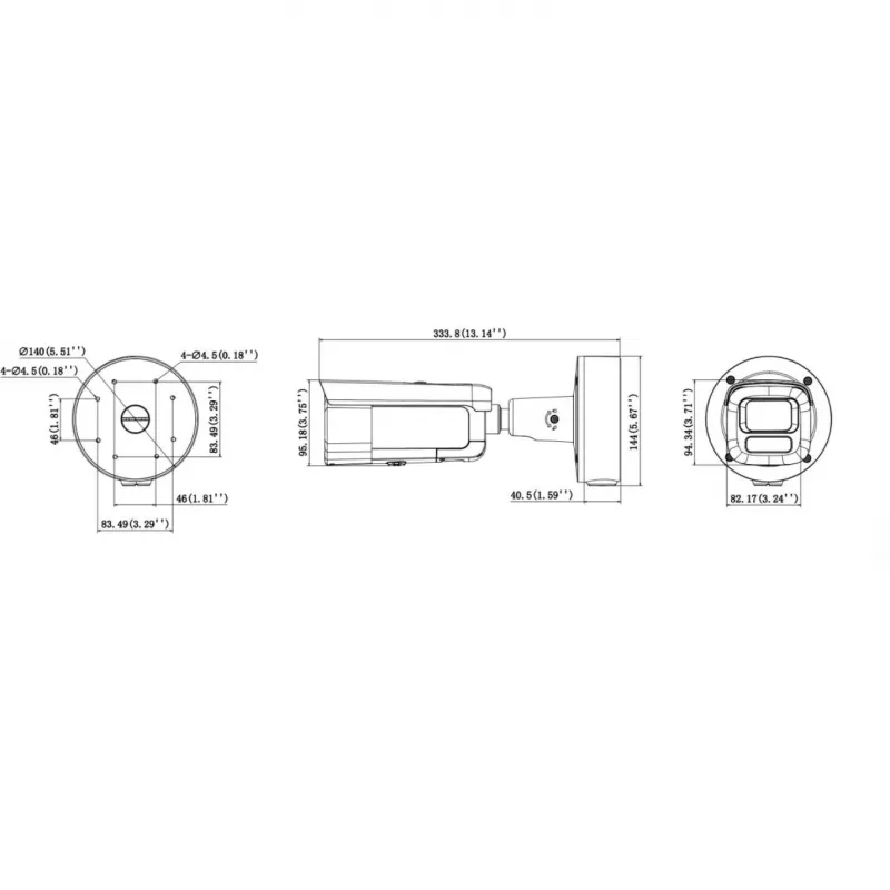 Hikvision DS-2CD26166G3-IZS2UY/SL(2812)eFBLACK 16MP kulkos formos tinklo kamera su AcuSense, motorizuotu varifokaliniu objektyvu, juoda