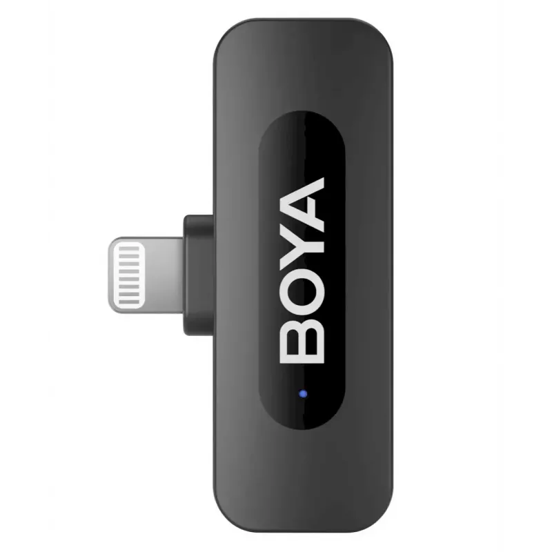 BOYA BY-V1 V2.0 Ultra Compact 2,4GHz belaidis mikrofonas, skirtas Lightning įrenginiams - 1TX+1RX