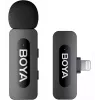 BOYA BY-V1 V2.0 Ultra Compact 2,4GHz belaidis mikrofonas, skirtas Lightning įrenginiams - 1TX+1RX