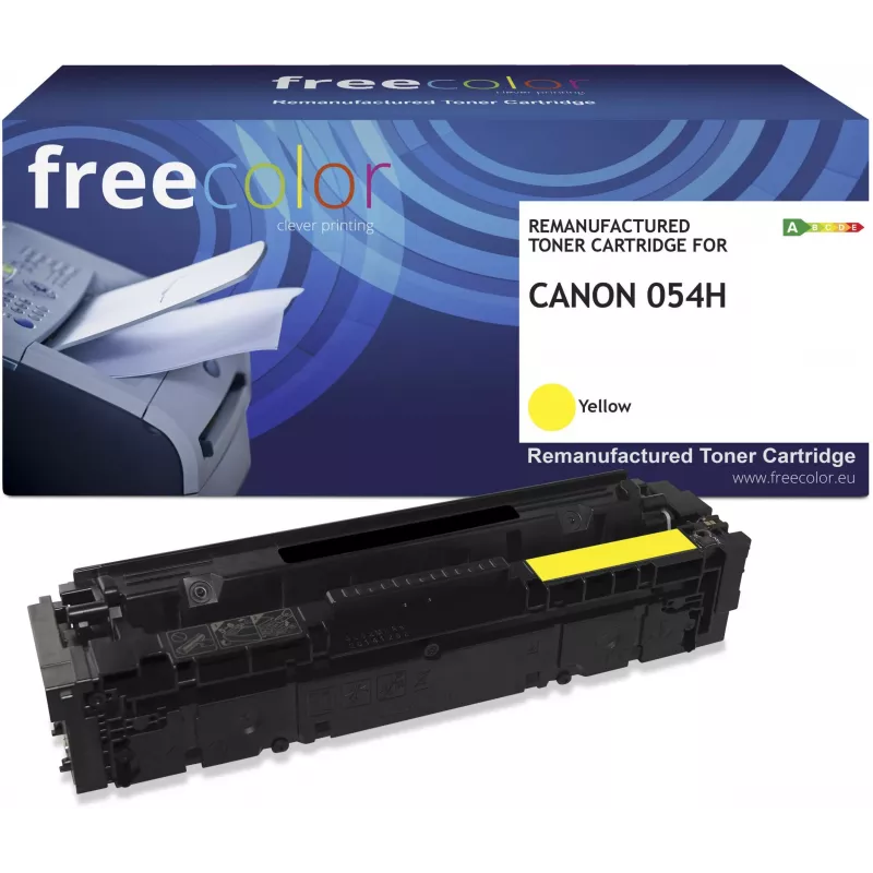 Freecolor Remanufactured Toner Cartridge Canon 054H Yellow 3025C002 (K18640F7)