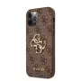 GUESS Hard Cover 4G Metal Logo Brown, apsauginis dėklas, skirtas Apple iPhone 12 / 12 Pro