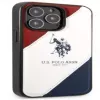 U.S. POLO ASSN. USHCP14XPSO3 Tricolor Embossed Case, iPhone 14 Pro Max, 6,7 inch, White
